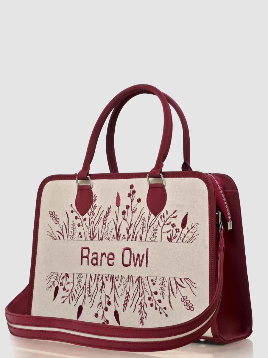 Botanic Bliss Customized Embroidery Tote Bag
