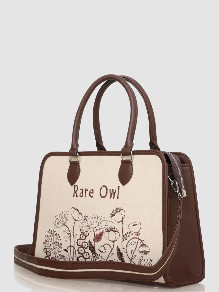Brown Essence Customized Embroidery Tote Bag