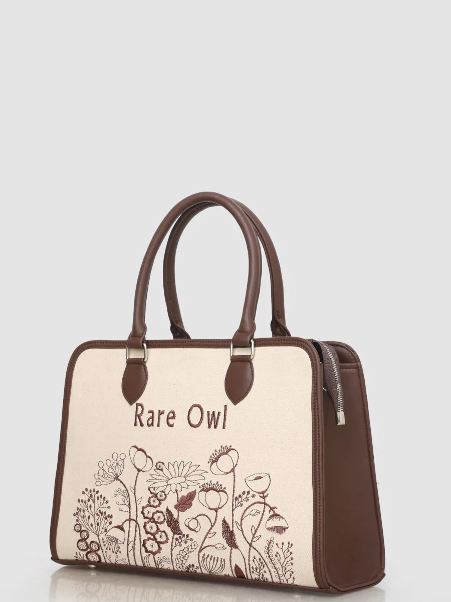 Brown Essence Customized Embroidery Tote Bag