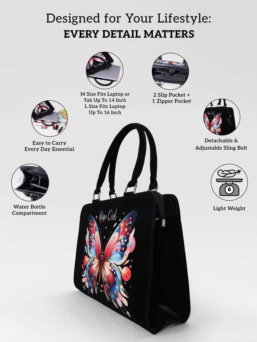 Butterfly Elegance Customized Tote Bag for Women | Rare Minimal