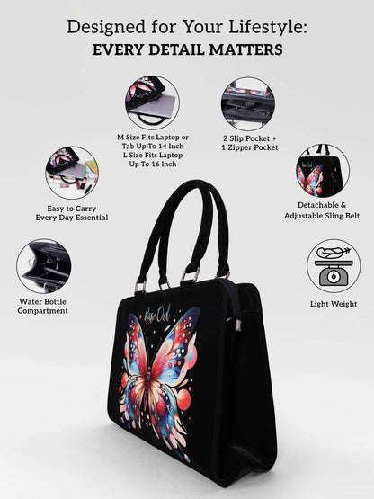 Butterfly Elegance Customized Tote Bag for Women | Rare Minimal