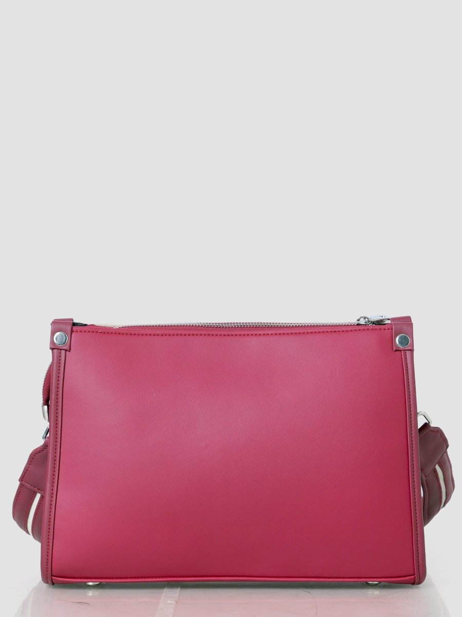 Crimson Bloom Curve Sling Bag