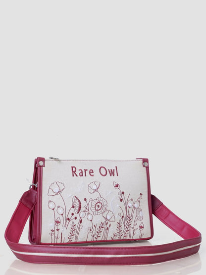 Crimson Bloom Curve Sling Bag