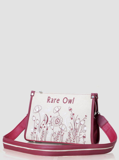 Crimson Bloom Curve Sling Bag