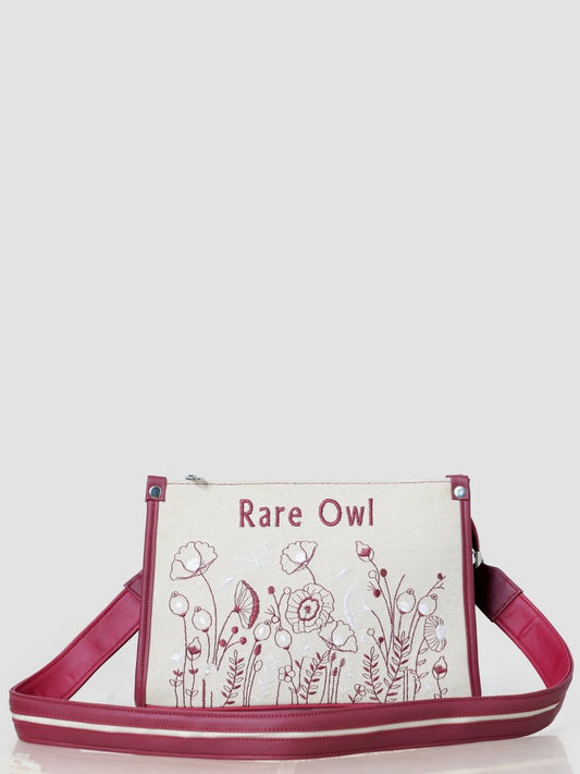 Crimson Bloom Curve Sling Bag