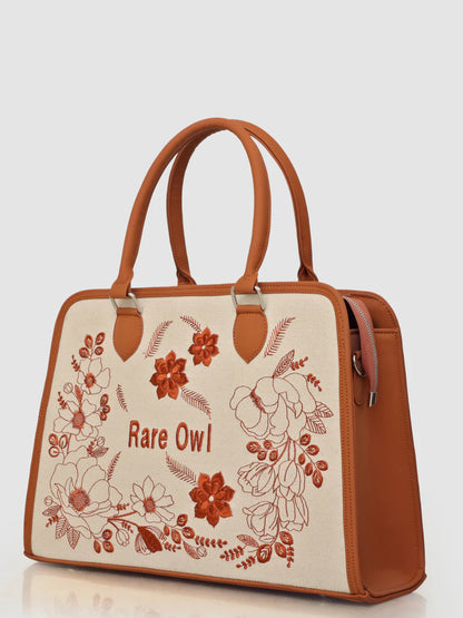 Earthy Elegance Customized Embroidery Tote Bag
