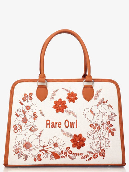 Earthy Elegance Customized Embroidery Tote Bag