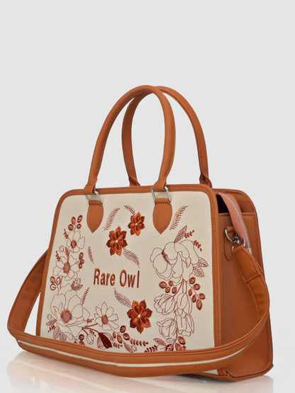 Earthy Elegance Customized Embroidery Tote Bag