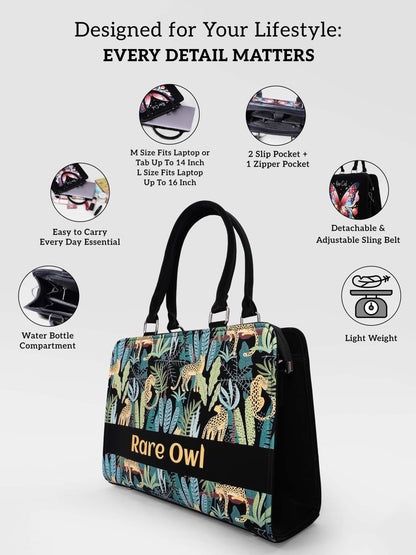 Leopard Luxe Customized Tote Bag for Women | Rare Canvas