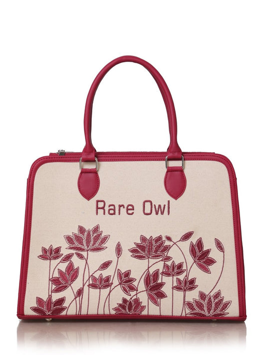 Luxe Lotus Customized Embroidery Tote Bag