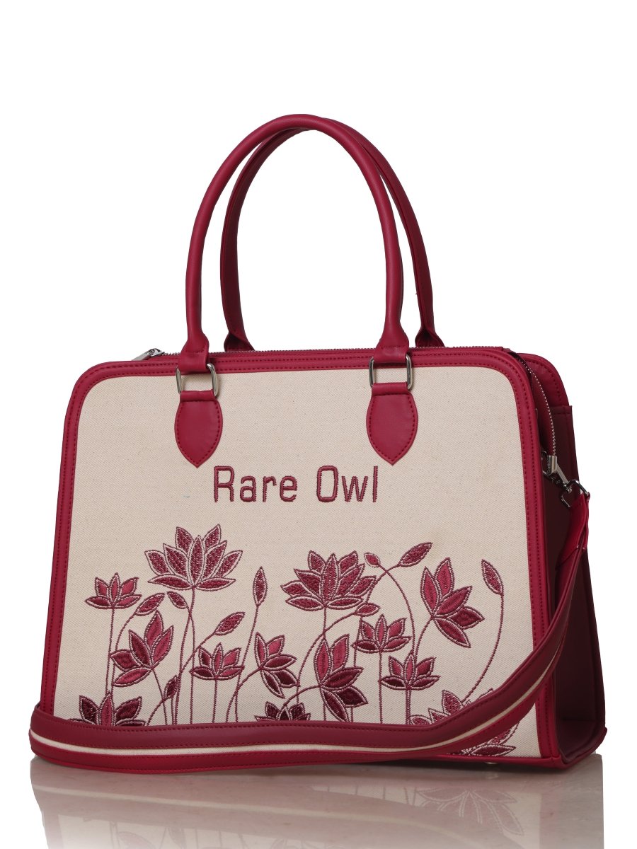 Luxe Lotus Customized Embroidery Tote Bag