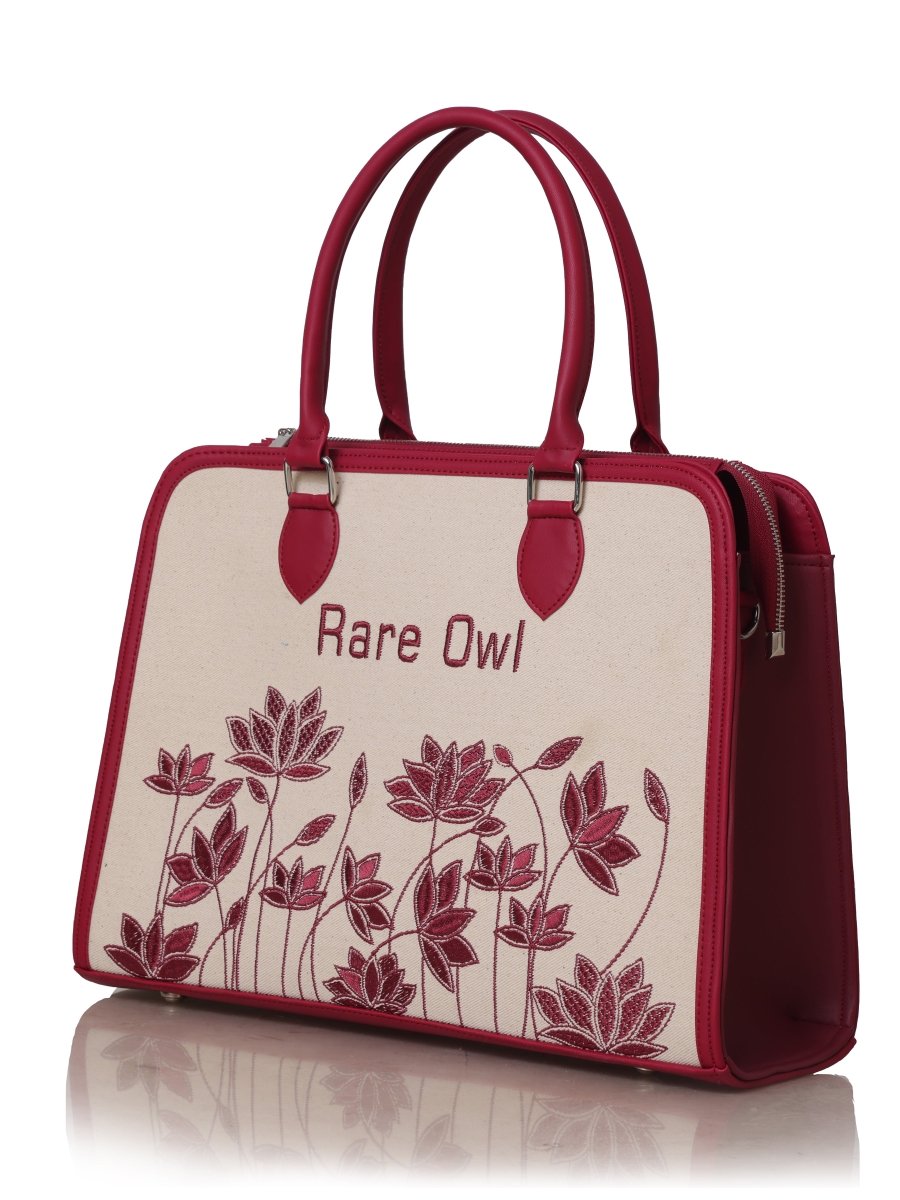 Luxe Lotus Customized Embroidery Tote Bag