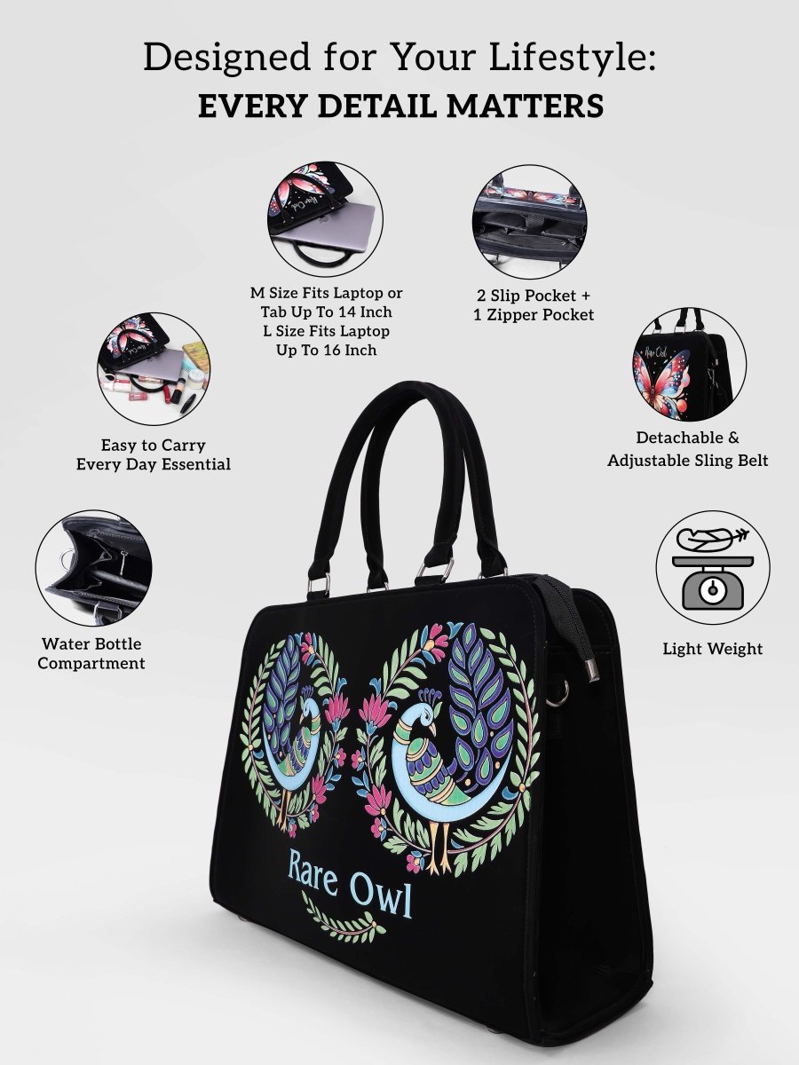 Majestic Peacock Customized Tote Bag for Women | Rare Minimal