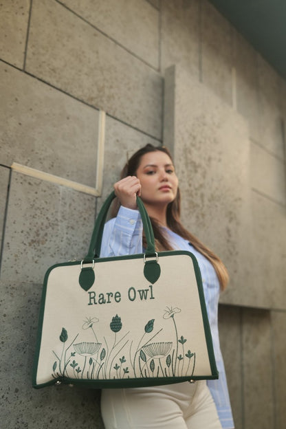Meadow Bloom Customized Embroidery Tote Bag