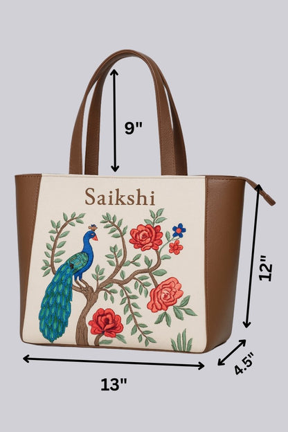 Morbagh Majesty Carryall Embroidered Tote