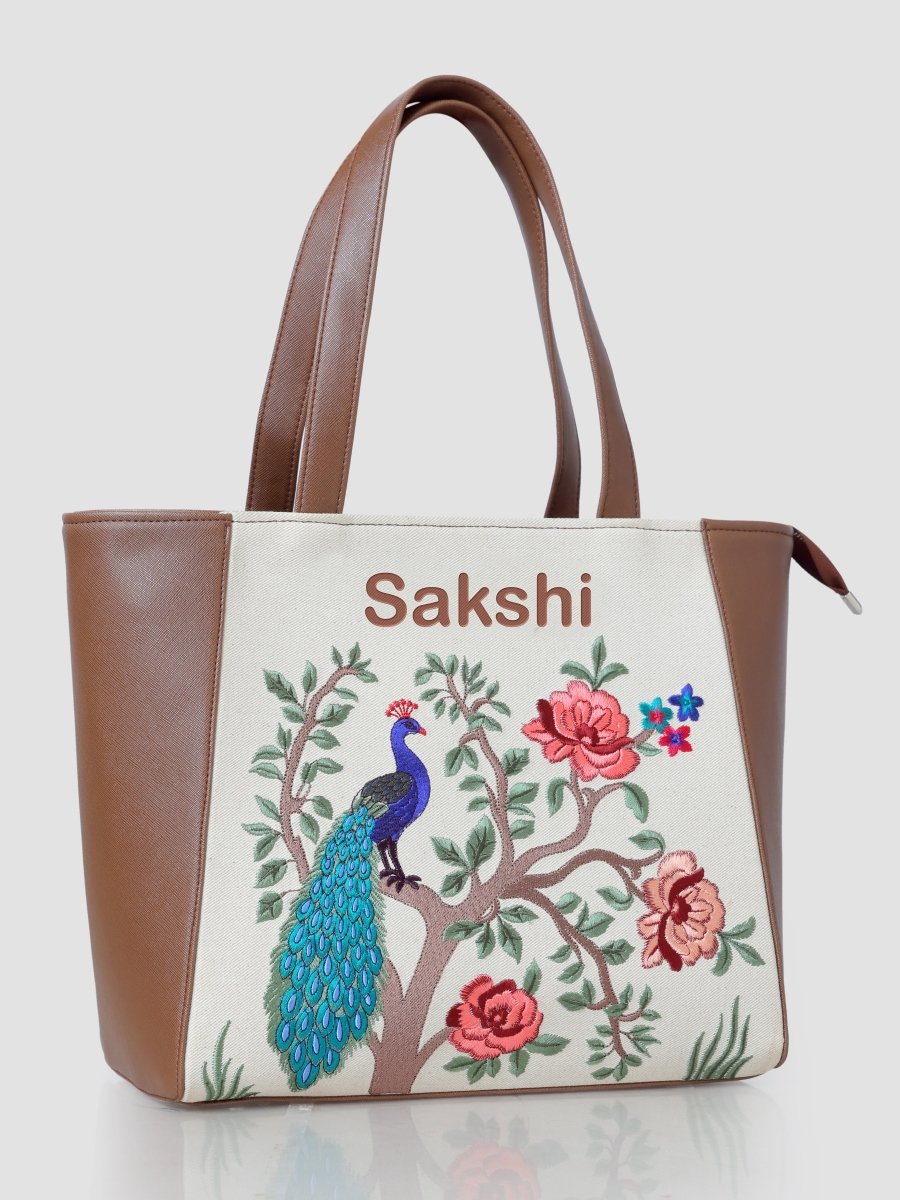 Morbagh Majesty Carryall Embroidered Tote