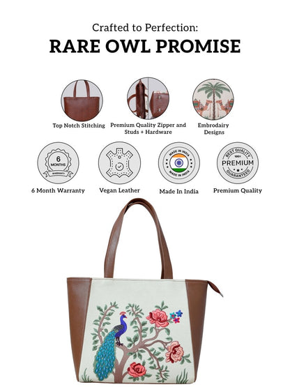 Morbagh Majesty Carryall Embroidered Tote