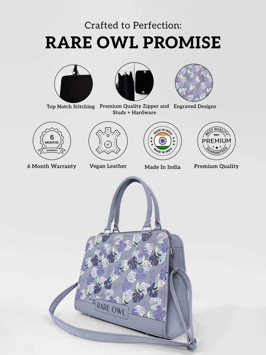 Parrot & Leaf Serenity Customized Tote Bag for Women | Rare Canvas