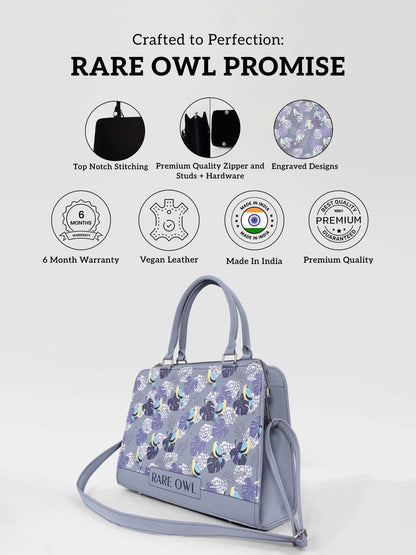 Parrot & Leaf Serenity Customized Tote Bag for Women | Rare Canvas