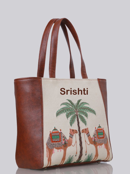 Royal Caravan Carryall Embroidered Tote