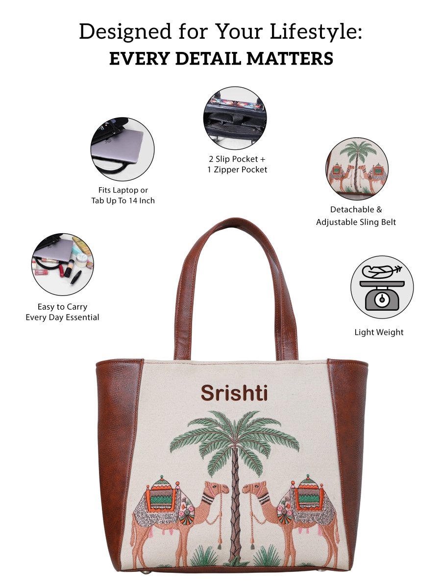 Royal Caravan Carryall Embroidered Tote