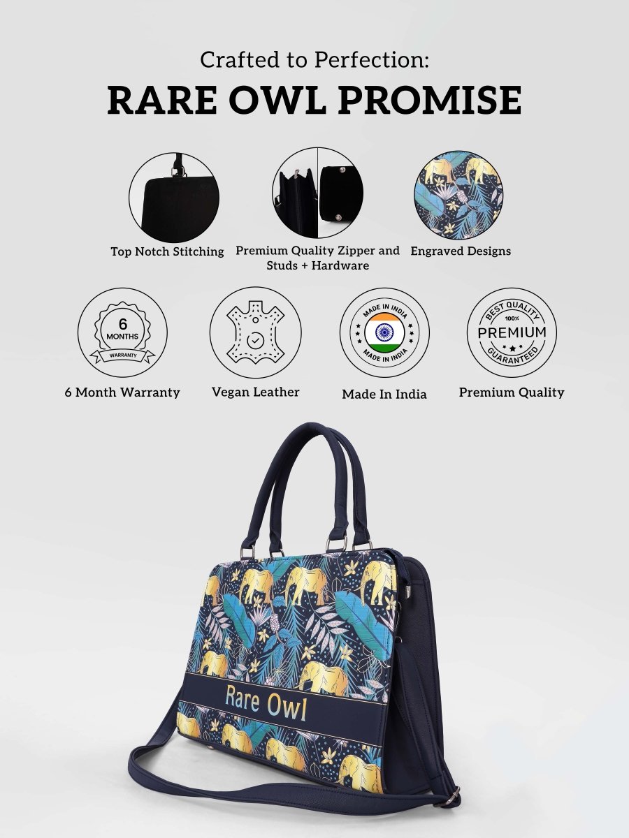 Royal Elephants Customized Tote Bag for Women | Rare Canvas
