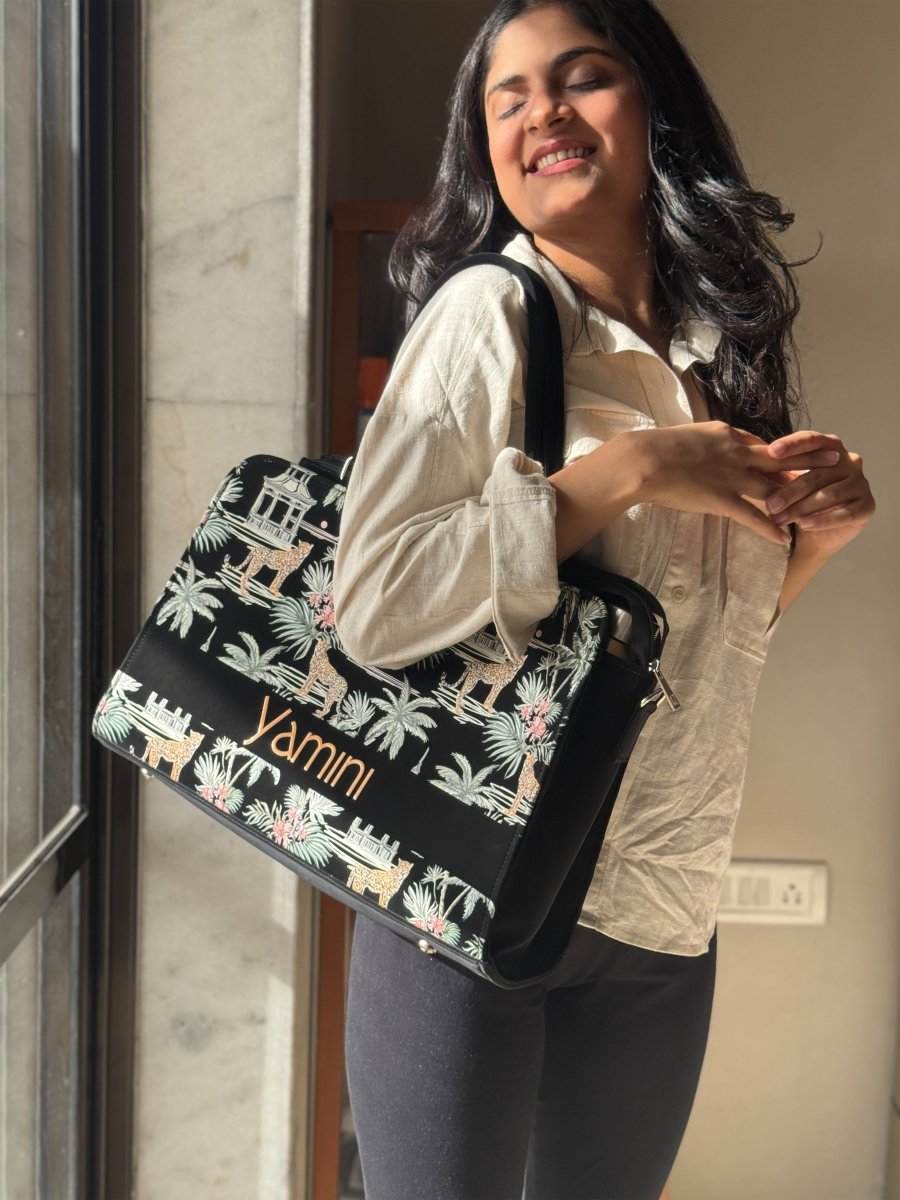 Safari Bliss Customized Tote Bag for Women | Rare Canvas
