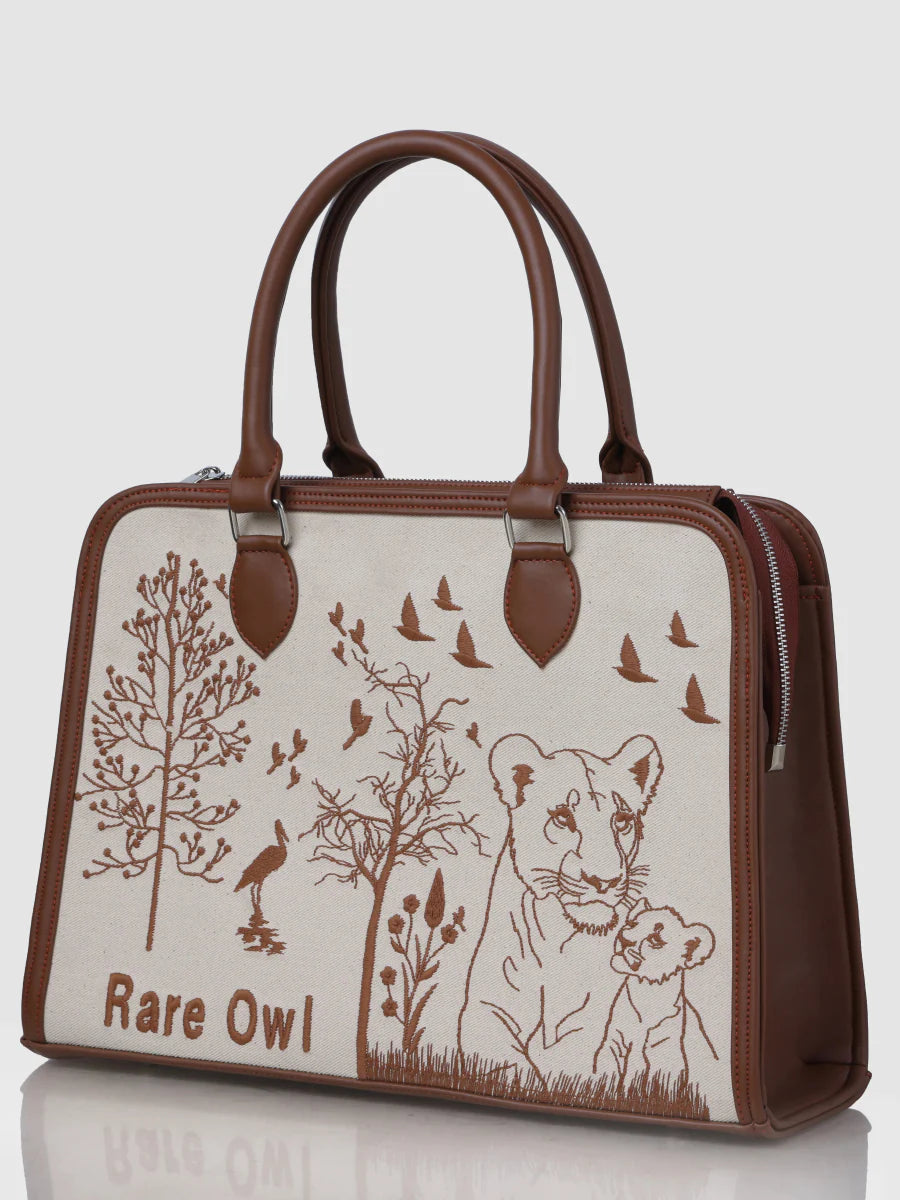 Savanna Majesty Customized Embroidery Tote Bag