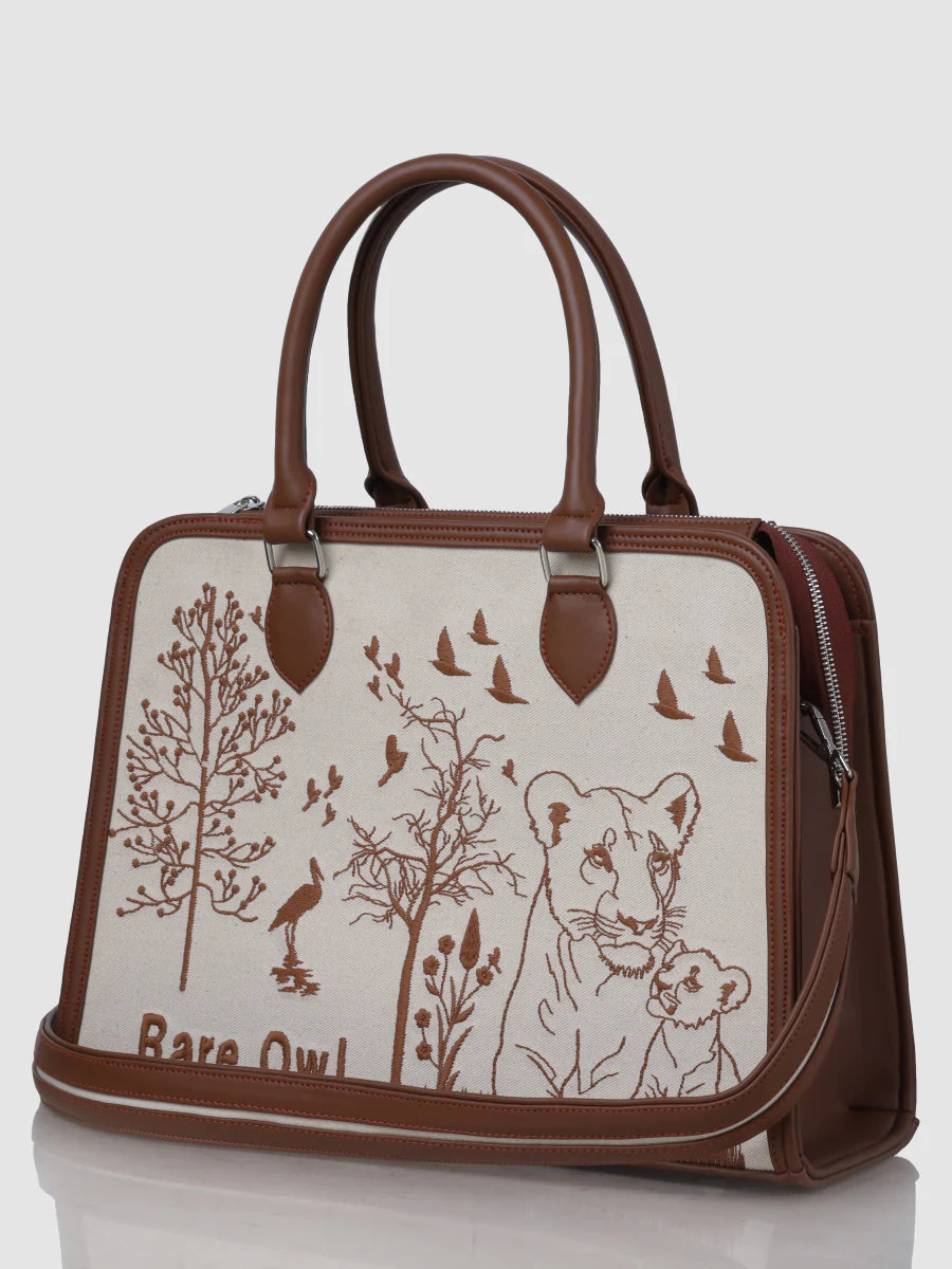 Savanna Majesty Customized Embroidery Tote Bag