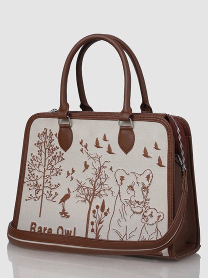 Savanna Majesty Customized Embroidery Tote Bag