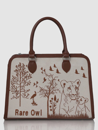 Savanna Majesty Customized Embroidery Tote Bag