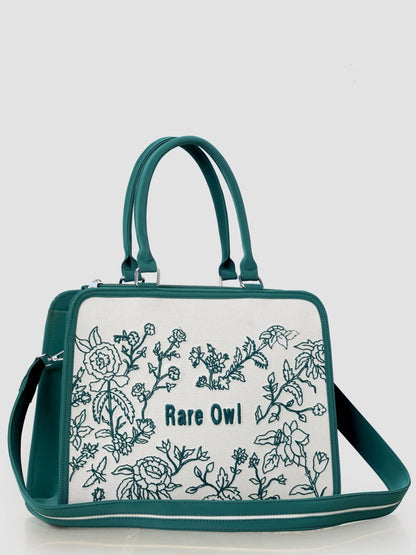 Verdant Grace Customized Embroidery Tote Bag